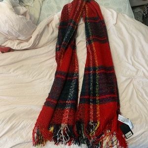 Red Plaid Forever 21 Scarf